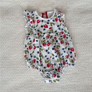 BURT’S BEES Bubble Romper - Berry Print - 18 months